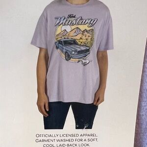 Ford Graphic Tee in Light Purple and Yellow